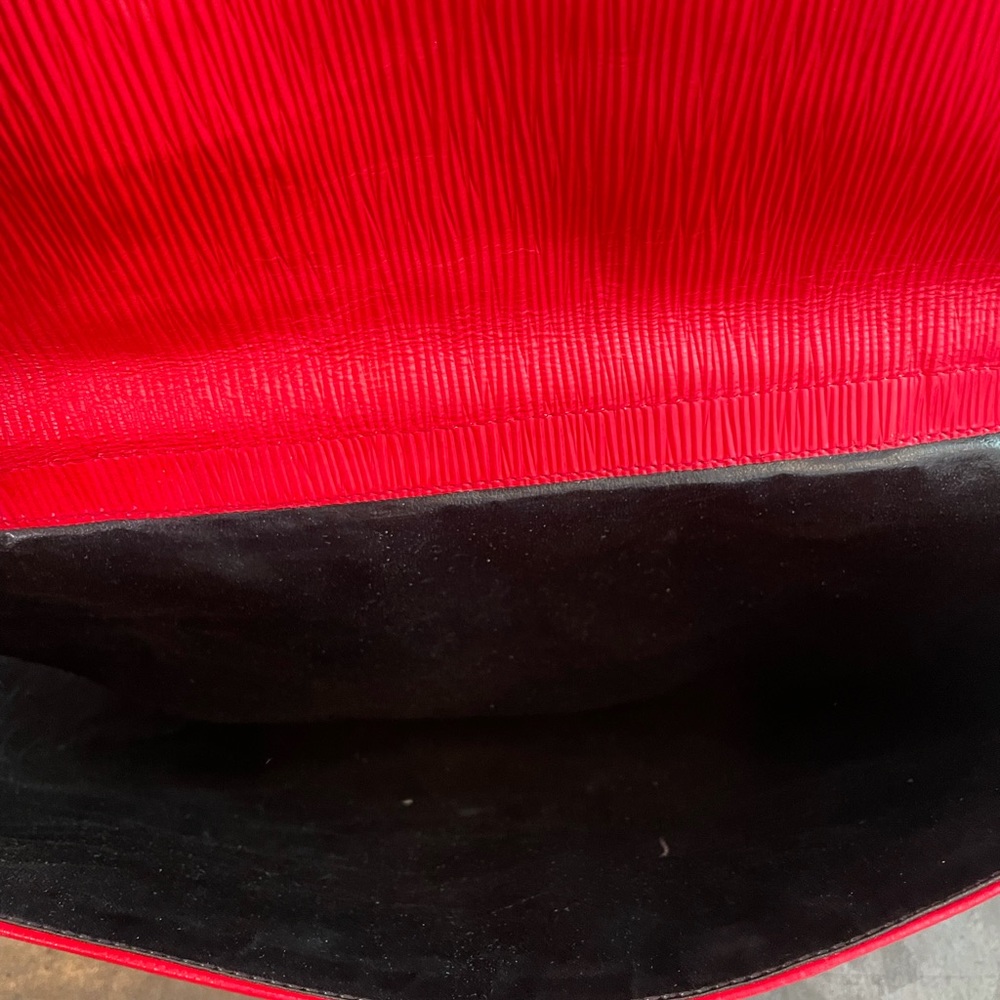 Rare Vintage Red Fendi Zucchino Large Crossbody - Picture 7 of 12